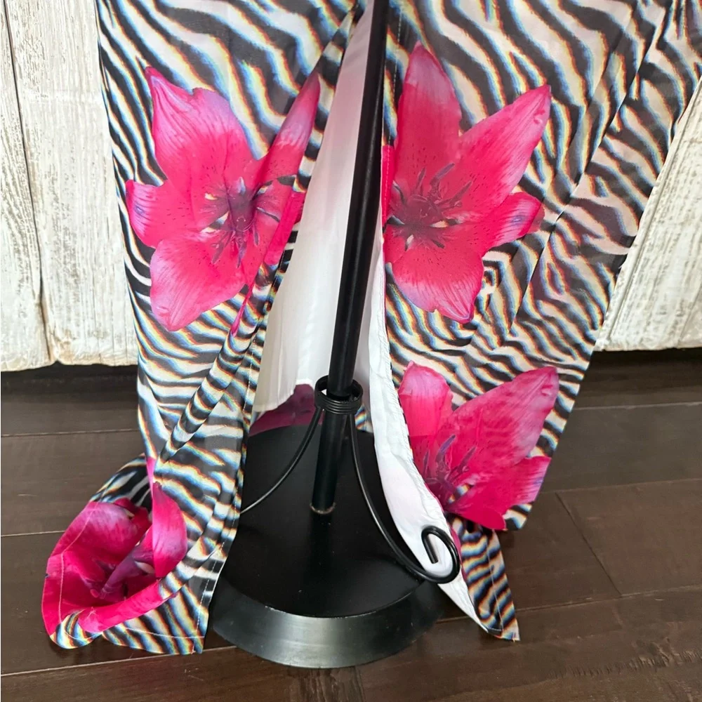 Fashion Nova Vibrant Pink Floral Zebra 2 Piece Set - Picture 10 of 11